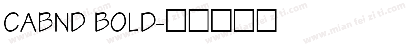 CABND BOLD字体转换